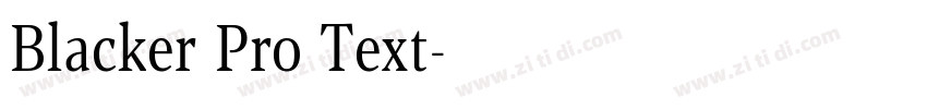 Blacker Pro Text字体转换